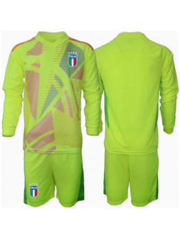 Italien Målvakt Replika Hemmakläder Barn EM 2024 Långärmad (+ byxor)